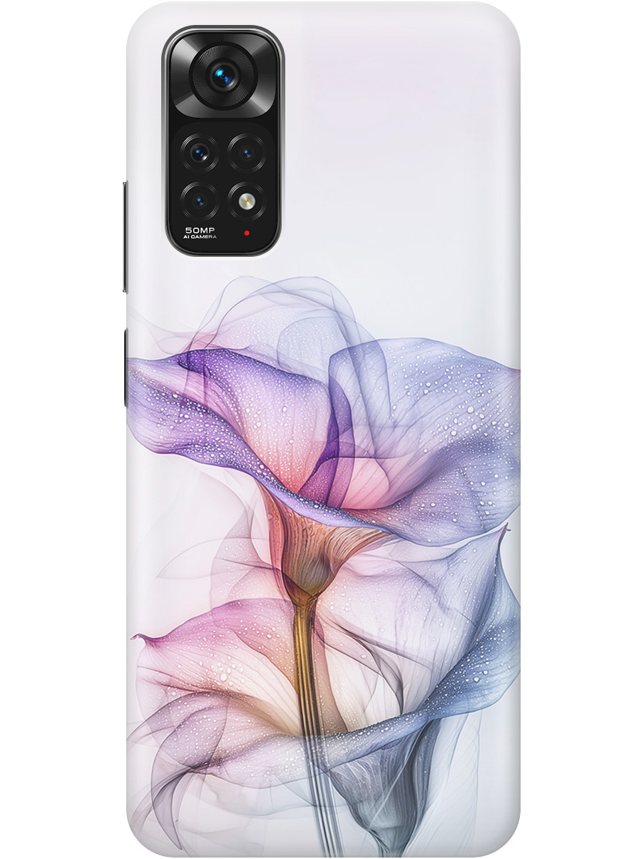 

Силиконовый чехол на Xiaomi Redmi Note 11 / Note 11S с принтом "Прозрачные калы", Прозрачный;белый;серый;фиолетовый, 735250221