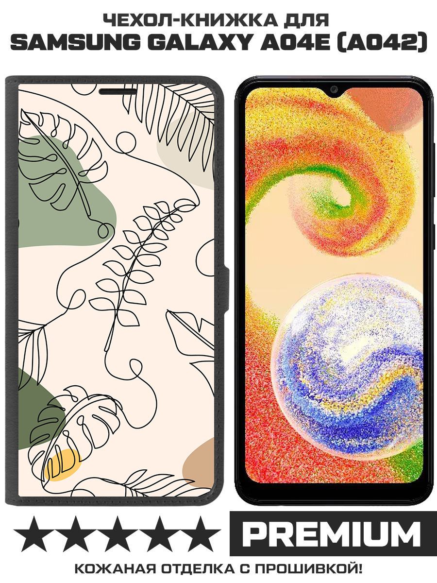 

Чехол-книжка Eco Book для Samsung Galaxy A04e (A042) Линия весны (черный)