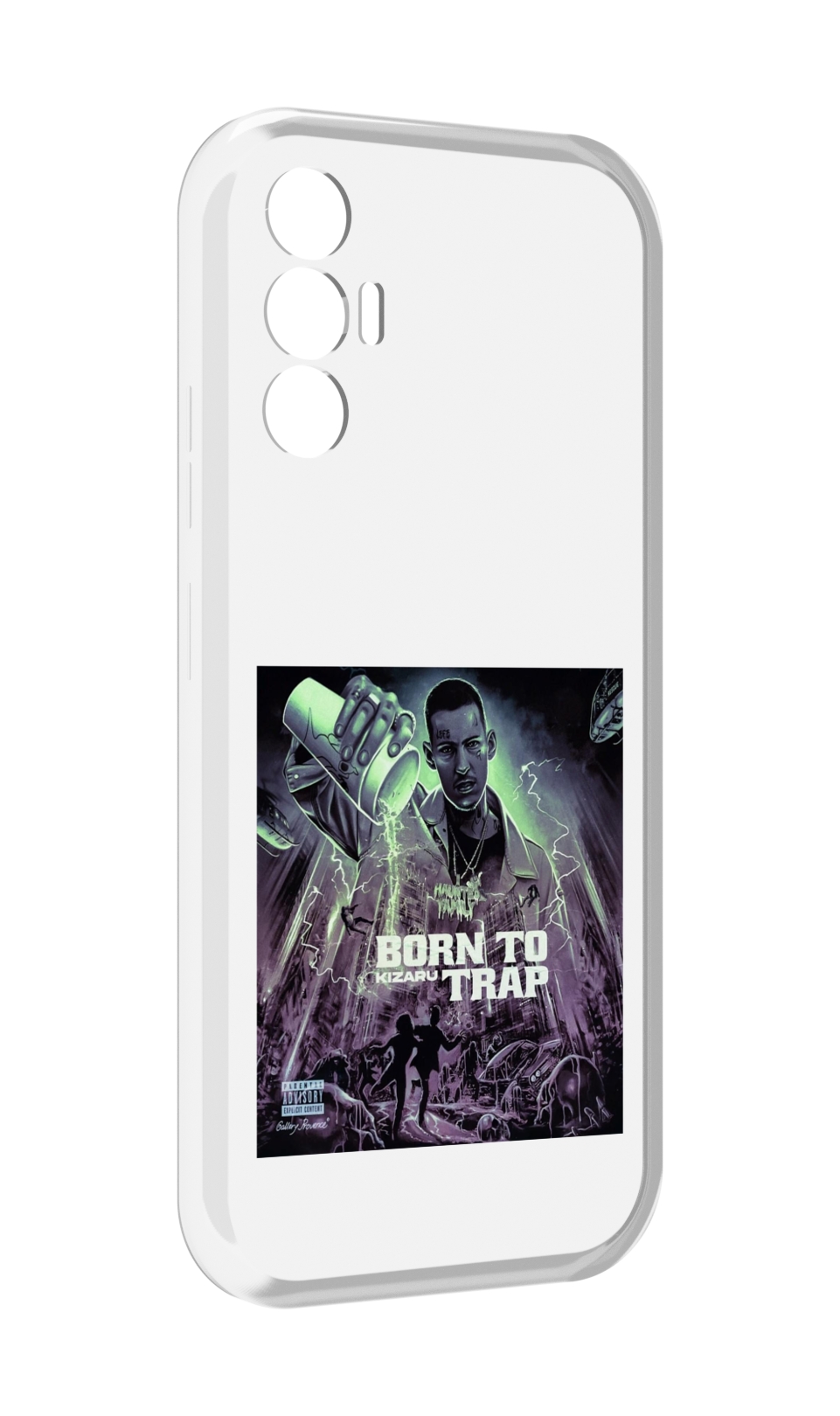 

Чехол MyPads Born to Trap Kizaru для Tecno Pova 3, Прозрачный, Tocco