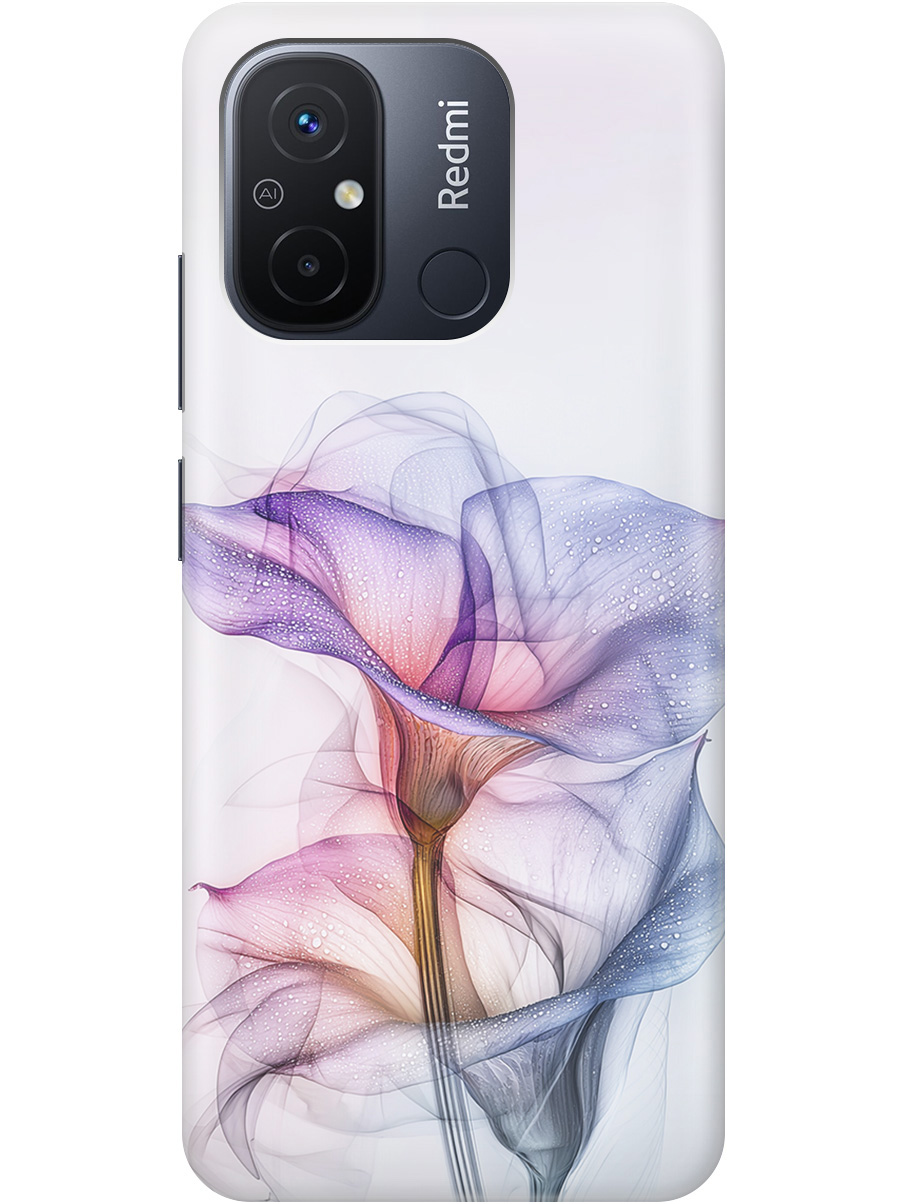 

Силиконовый чехол на Xiaomi Redmi 12C с принтом "Прозрачные калы", Прозрачный;белый;серый;фиолетовый, 766734821