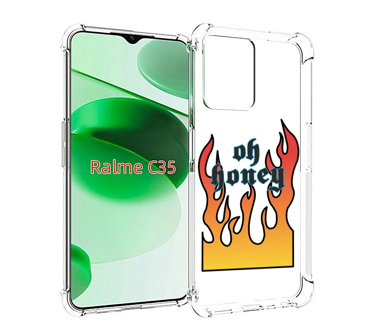 

Чехол MyPads красивое-пламя для Realme C35 / Narzo 50A Prime, Прозрачный, Tocco