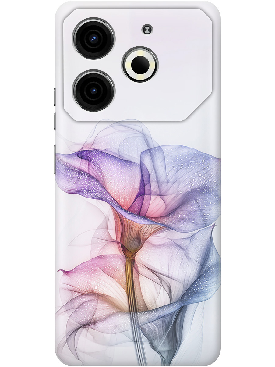 

Силиконовый чехол на Tecno Pova 6 Neo с принтом "Прозрачные калы", Прозрачный;белый;серый;фиолетовый, 782634821