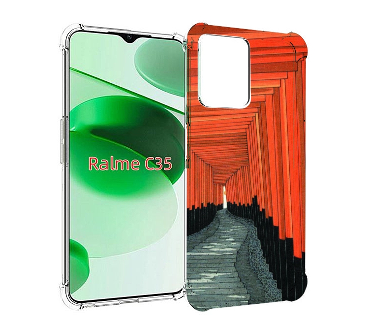 

Чехол MyPads красный коридор для Realme C35 / Narzo 50A Prime, Прозрачный, Tocco