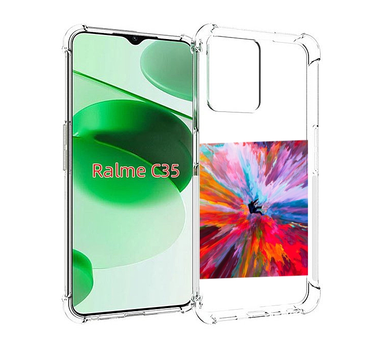 

Чехол MyPads красочный астранавт для Realme C35 / Narzo 50A Prime, Прозрачный, Tocco