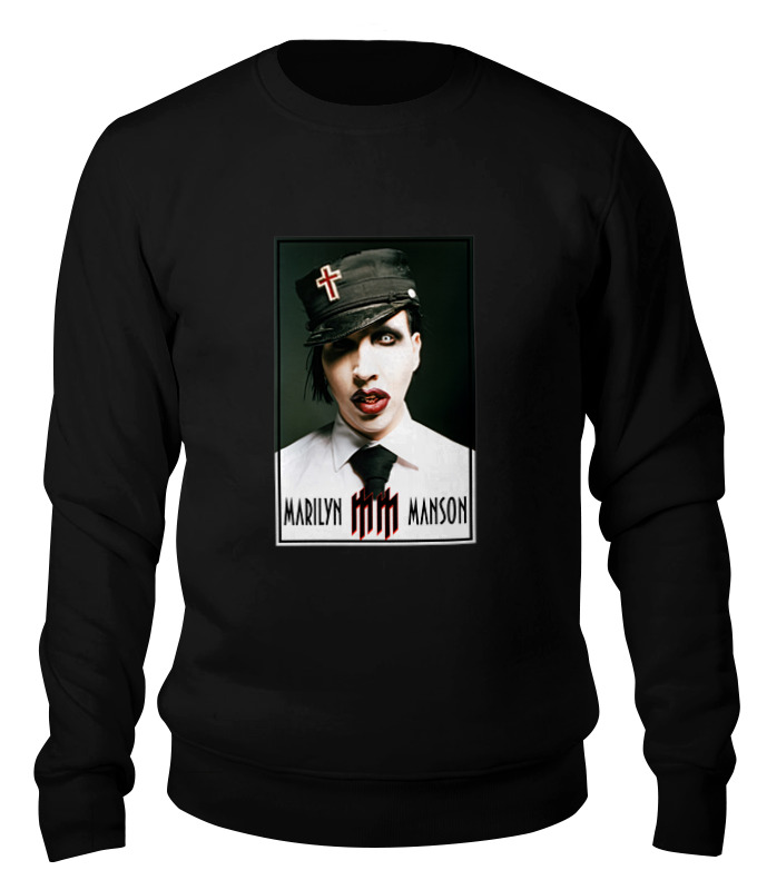 

Свитшот унисекс Printio Marilyn manson черный S, Marilyn manson