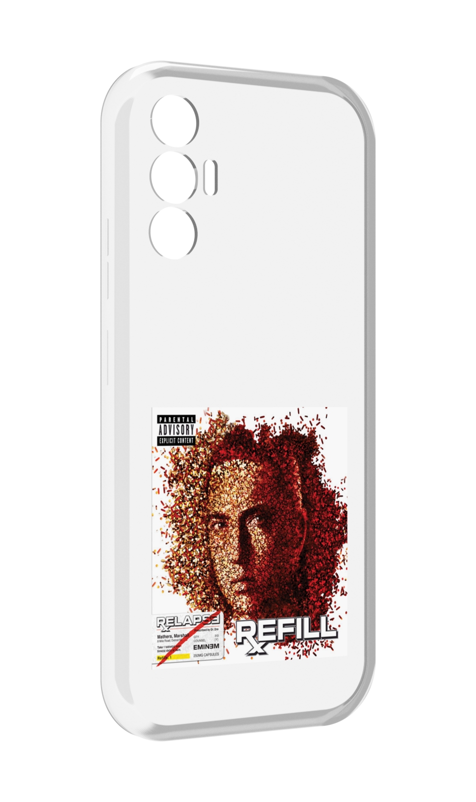 

Чехол MyPads Eminem RELAPSE, REFILL для Tecno Pova 3, Прозрачный, Tocco