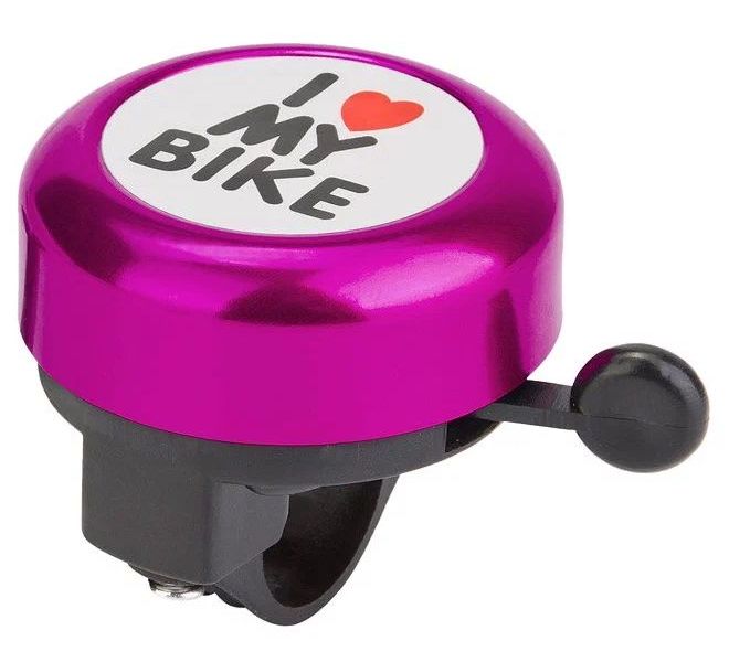 

Звонок STELS 45AE-04 "I love my bike" (черно-фиолетовый) 210140, 45AE-04