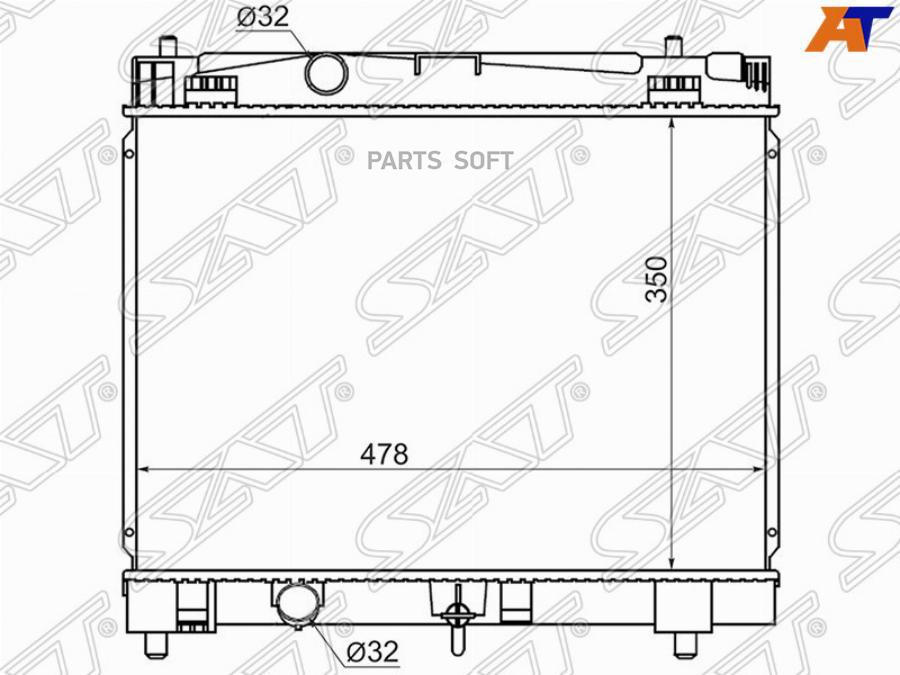 

SAT Радиатор TOYOTA VITZ/YARIS/BELTA 1KR/2SZ 05-