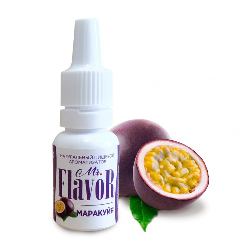 

Ароматизатор натуральный жидкий Маракуйя Mr.Flavor, 10 мл.