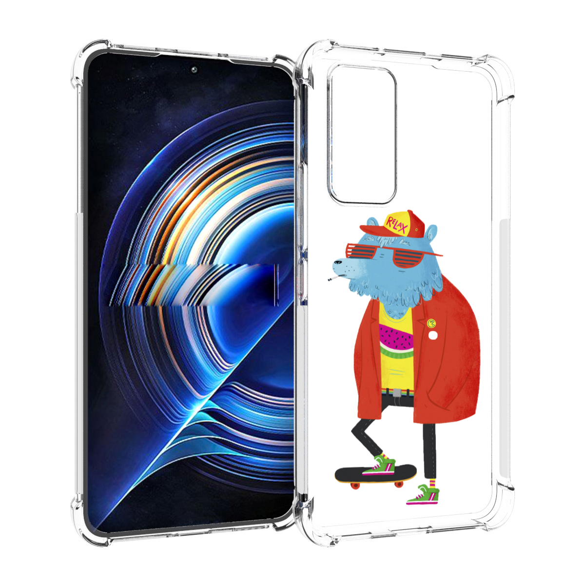 

Чехол MyPads медведь на скейте для Tecno Camon 19 Neo, Прозрачный, Tocco