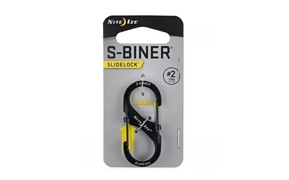 

Карабин металлический NITEIZE S-Biner SideLock р.2 (черный)