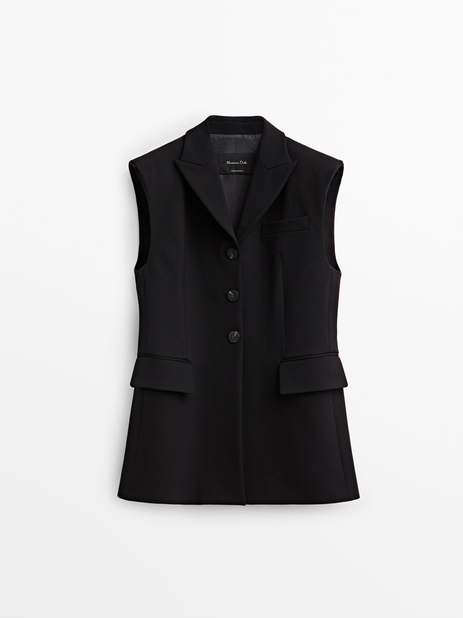 

Жилет женский Massimo Dutti 06031679800 черный M, 06031679800