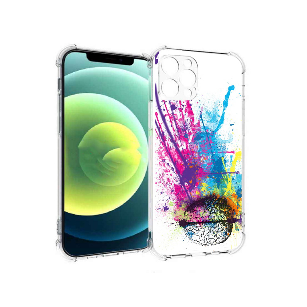 

Чехол MyPads Tocco для Apple iPhone 12 Pro яркий красочный мозг (PT157529.613.710), Прозрачный, Tocco