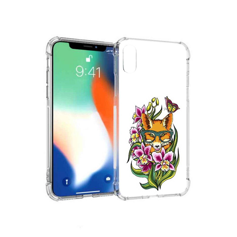 Чехол MyPads Tocco для Apple iPhone XS Max Лиса в цветах (PT117540.614.108)