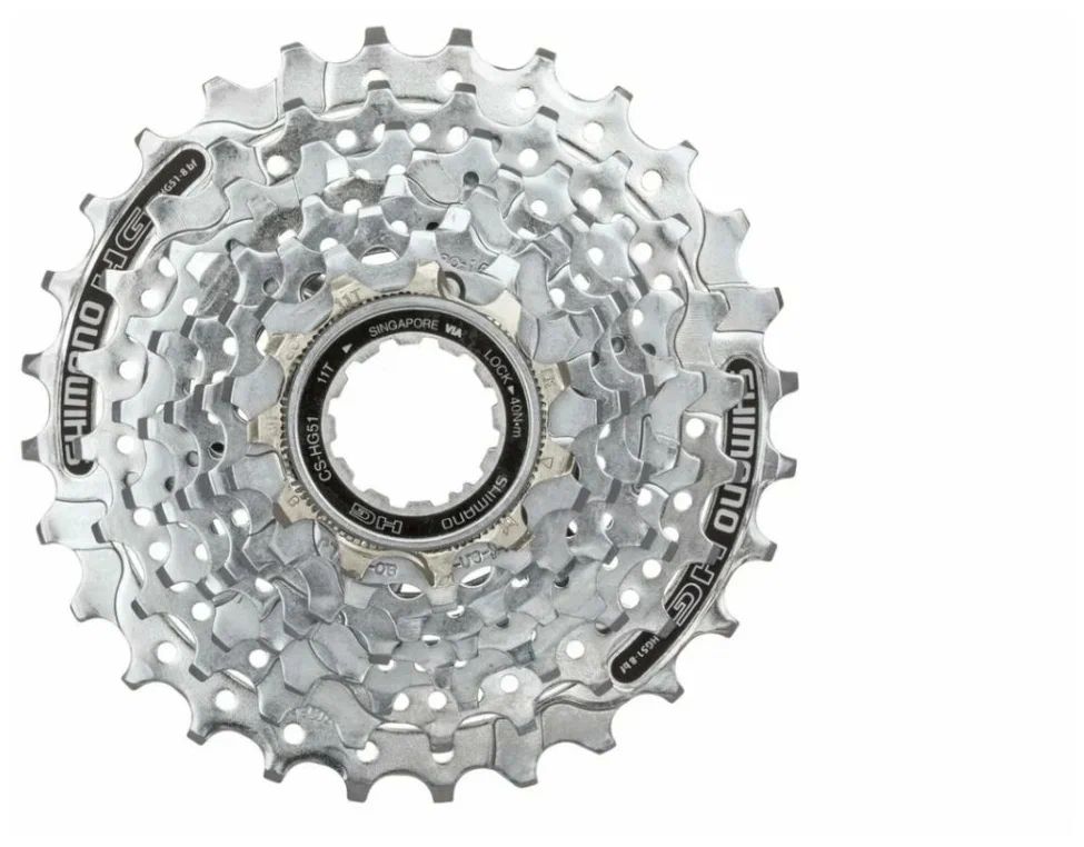 

Кассета SHIMANO CS-HG51 8 ск. (11-30) 520085, Серебристый, CS-HG51