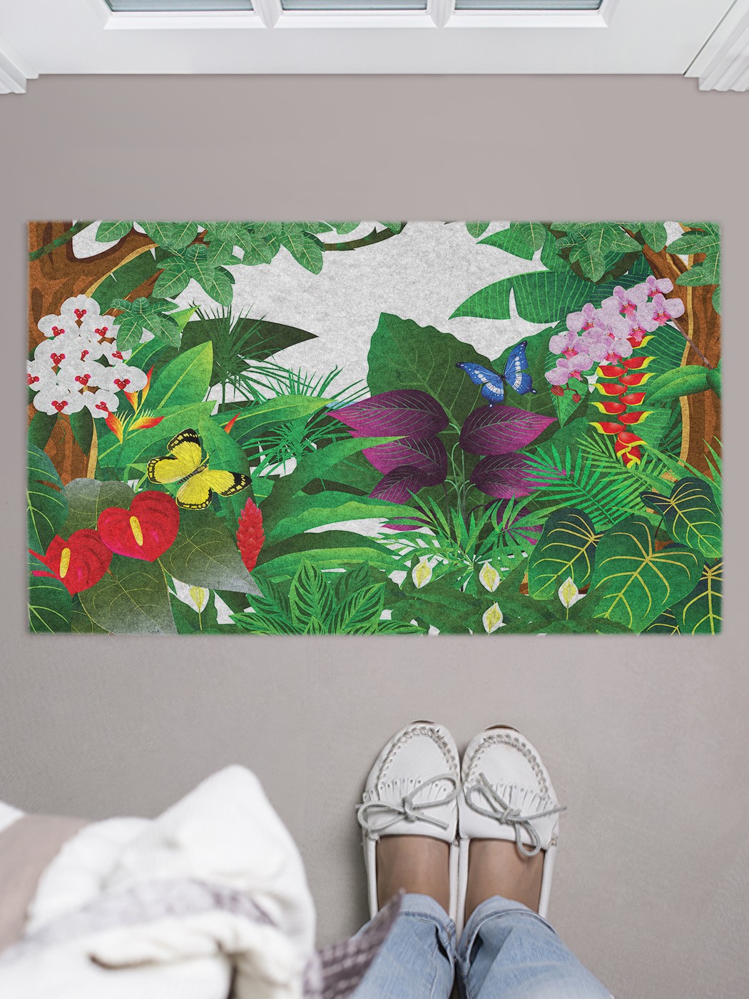 

Придверный коврик в прихожую для обуви, на резиновой основе, 75x45 см door_74252 JoyArty