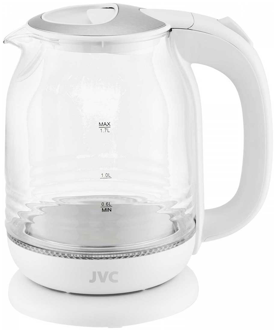 Чайник электрический JVC JK-KE1510 white 1.7 л прозрачный, белый