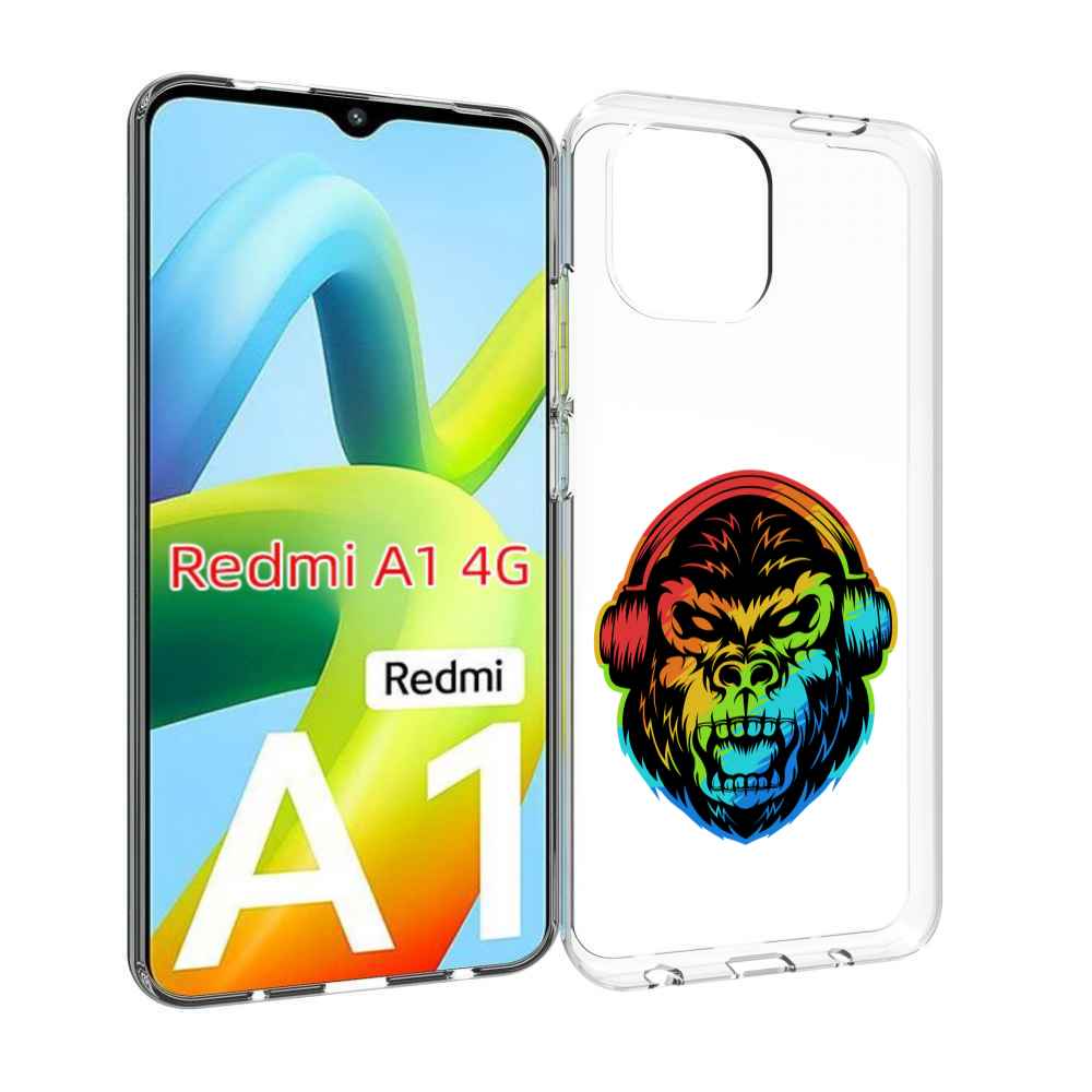 

Чехол MyPads Горилла-в-наушниках для Xiaomi Redmi A1, Прозрачный, Tocco