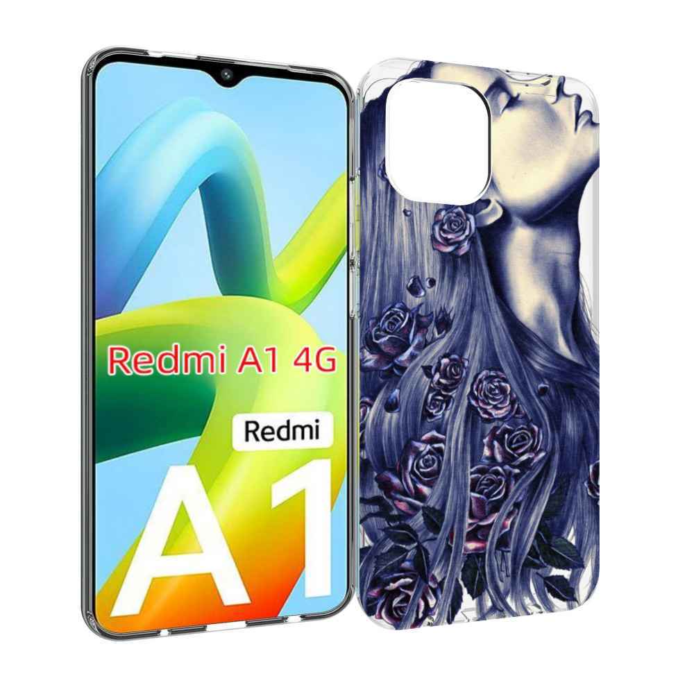 

Чехол MyPads Девушка с розами женский для Xiaomi Redmi A1, Прозрачный, Tocco