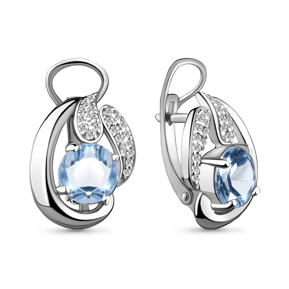 

Серьги из серебра с топазом Aquamarine 4486905А_925_р, 4486905А_925_р