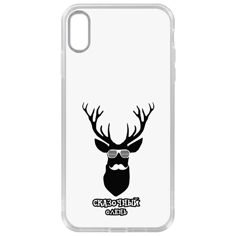 

Чехол-накладка Krutoff Clear Case Сказочный олень для iPhone XS Max, Прозрачный