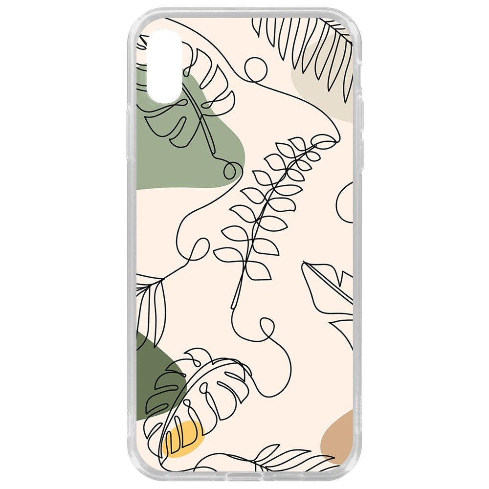 Чехол-накладка Krutoff Clear Case Линия весны для iPhone XS Max