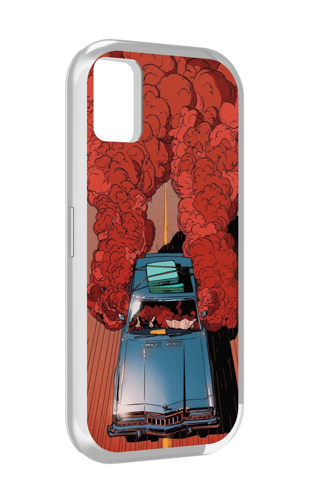 

Чехол MyPads машина мчится с дымком для UMIDIGI A11, Прозрачный, Tocco