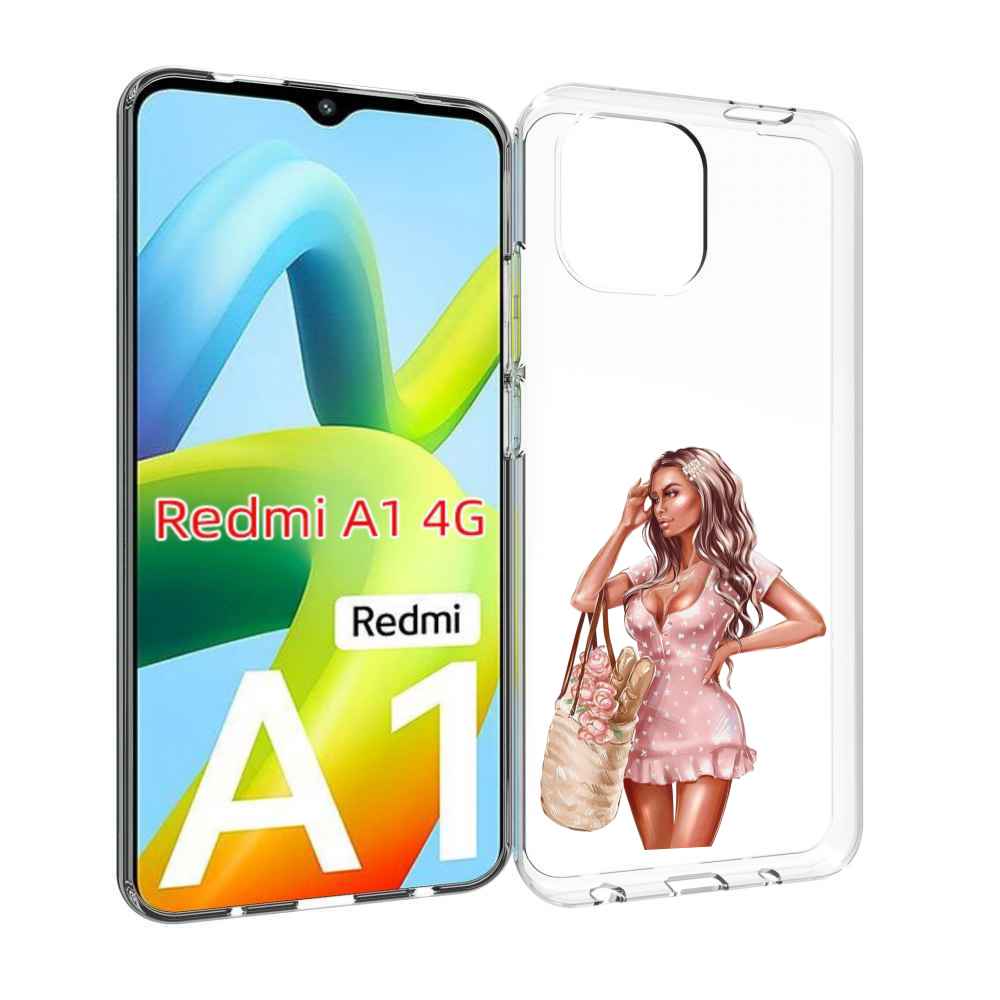 

Чехол MyPads Девушка-в-мини-платье женский для Xiaomi Redmi A1, Прозрачный, Tocco