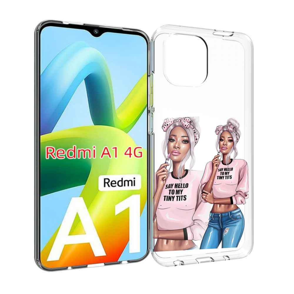 

Чехол MyPads Девушка-в-розовой-футболке женский для Xiaomi Redmi A1, Прозрачный, Tocco