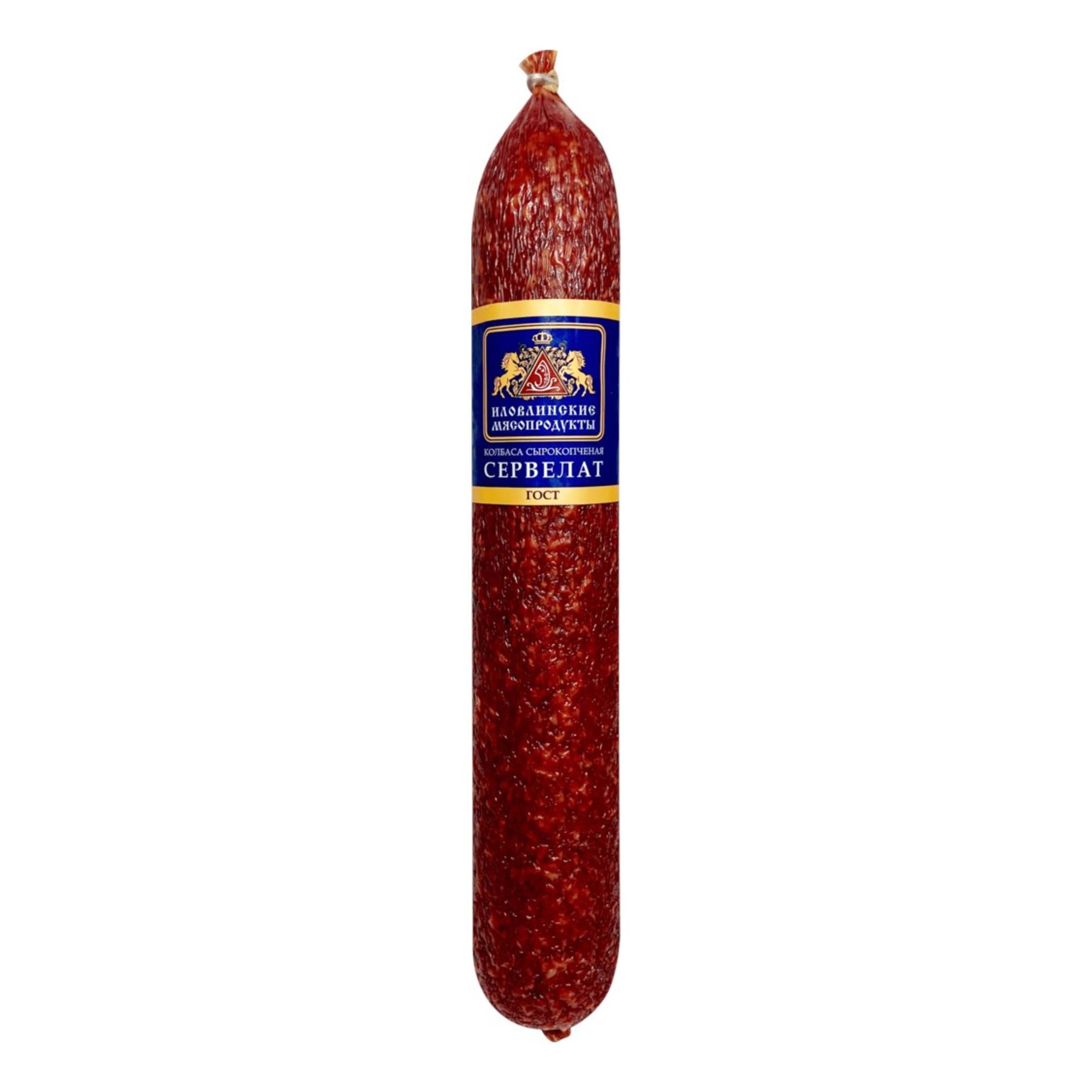 

Колбаса сырокопченая Иловлинские мясопродукты Сервелат