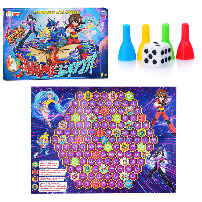 

Настольная игра-ходилка Умка Аниме баттл
