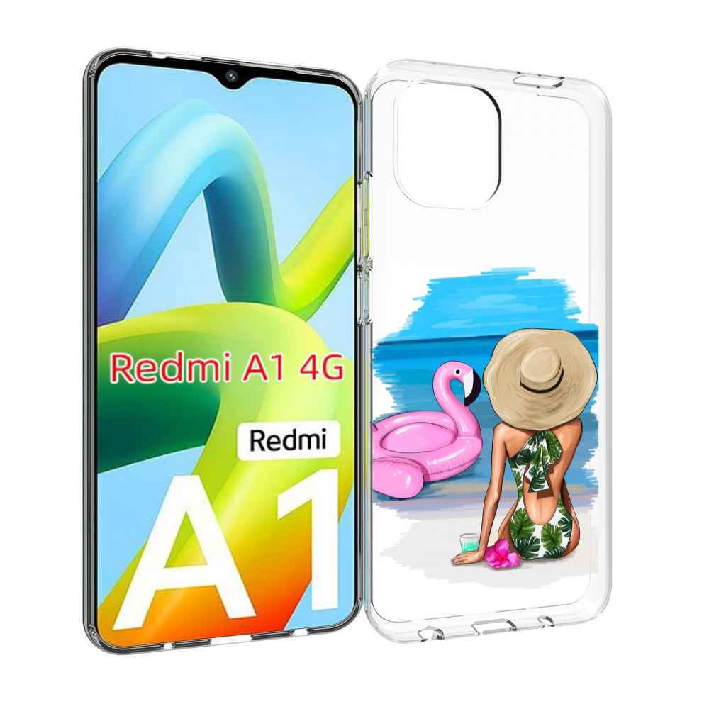 

Чехол MyPads Девушка-и-фламинго женский для Xiaomi Redmi A1, Прозрачный, Tocco