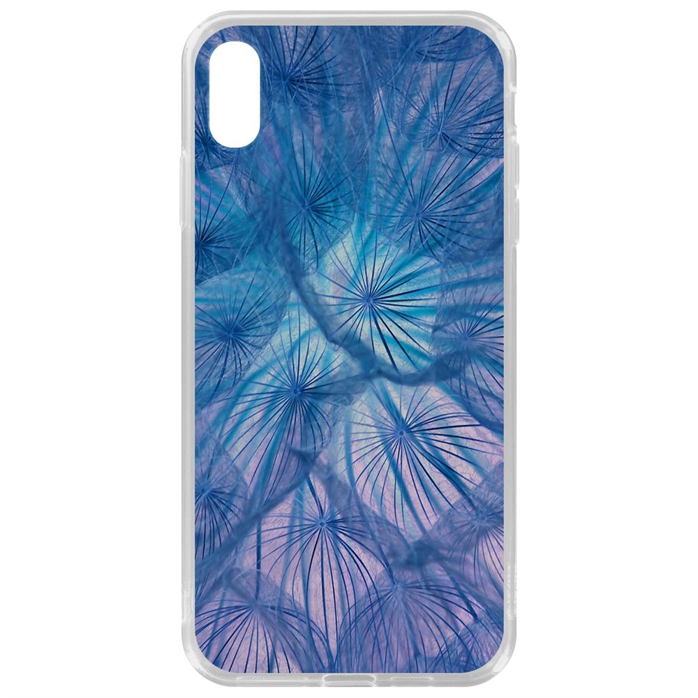 

Чехол-накладка Krutoff Clear Case Синий одуванчик для iPhone XS Max, Прозрачный