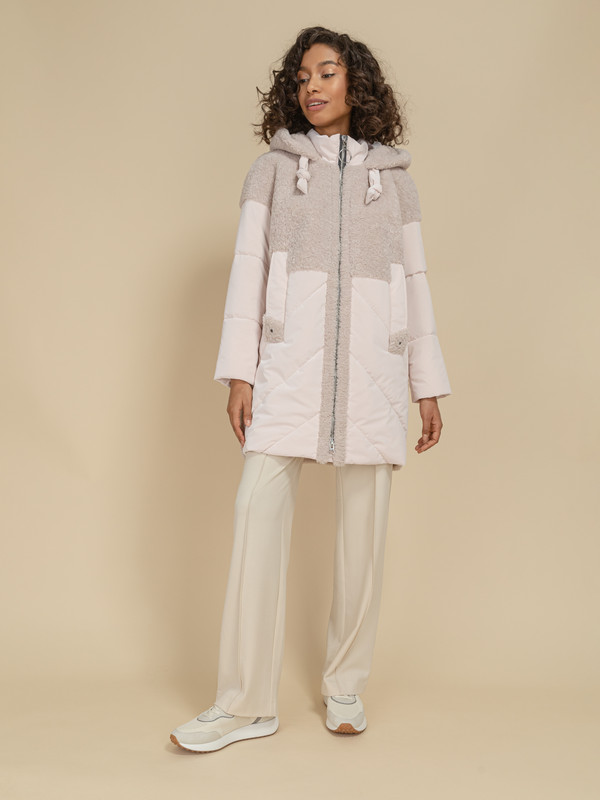 

Пуховик женский ElectraStyle 2У-2208м-0285/3181 бежевый 44 RU, 2У-2208м-0285/3181