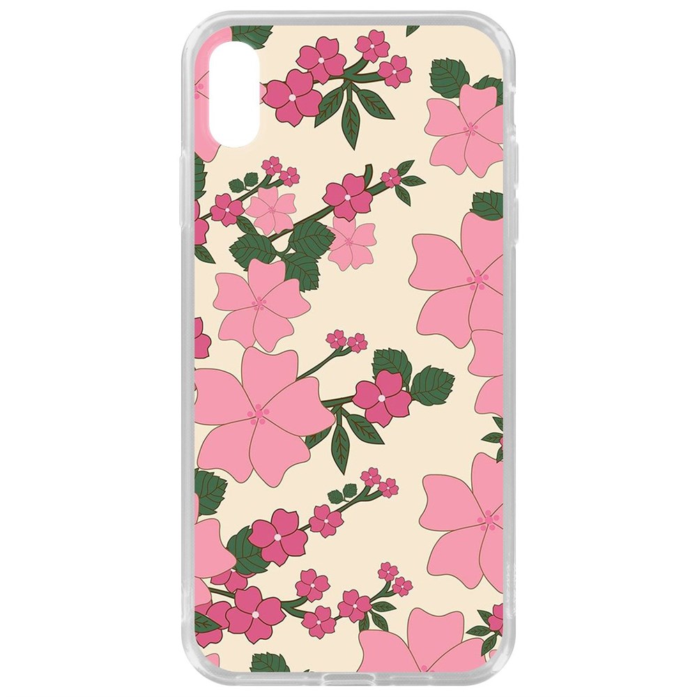 

Чехол-накладка Krutoff Clear Case Цветочный паттерн 1 для iPhone XS Max