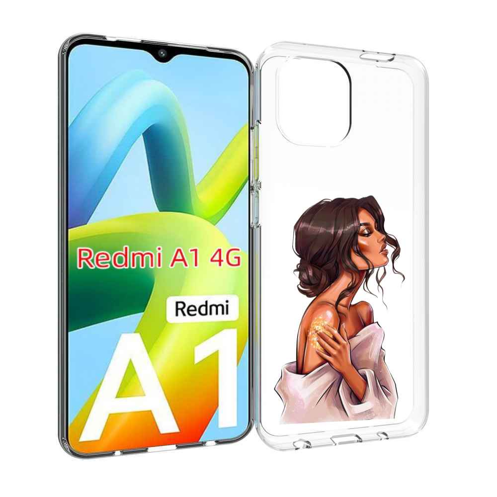 

Чехол MyPads Девушка-нежная женский для Xiaomi Redmi A1, Прозрачный, Tocco