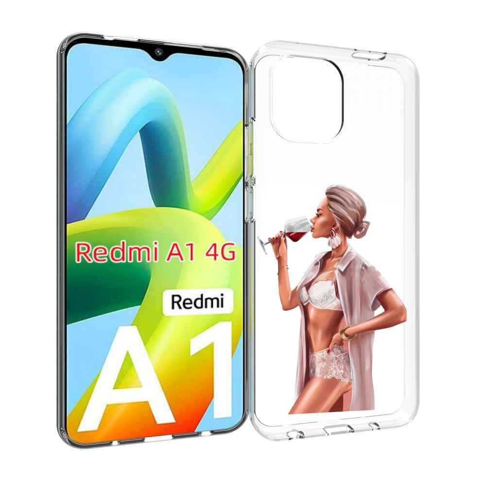 

Чехол MyPads Девушка-с-вином женский для Xiaomi Redmi A1, Прозрачный, Tocco