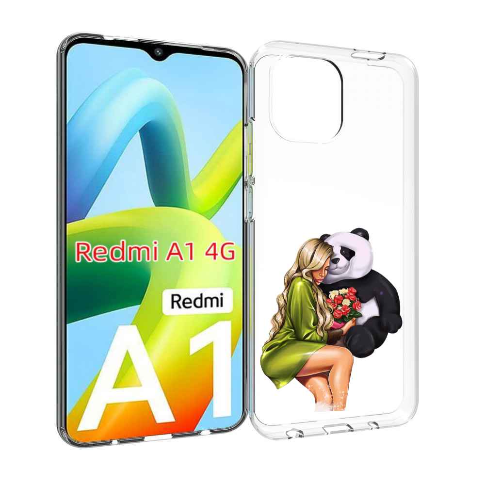 

Чехол MyPads Девушка-с-пандой-с-букетом женский для Xiaomi Redmi A1, Прозрачный, Tocco