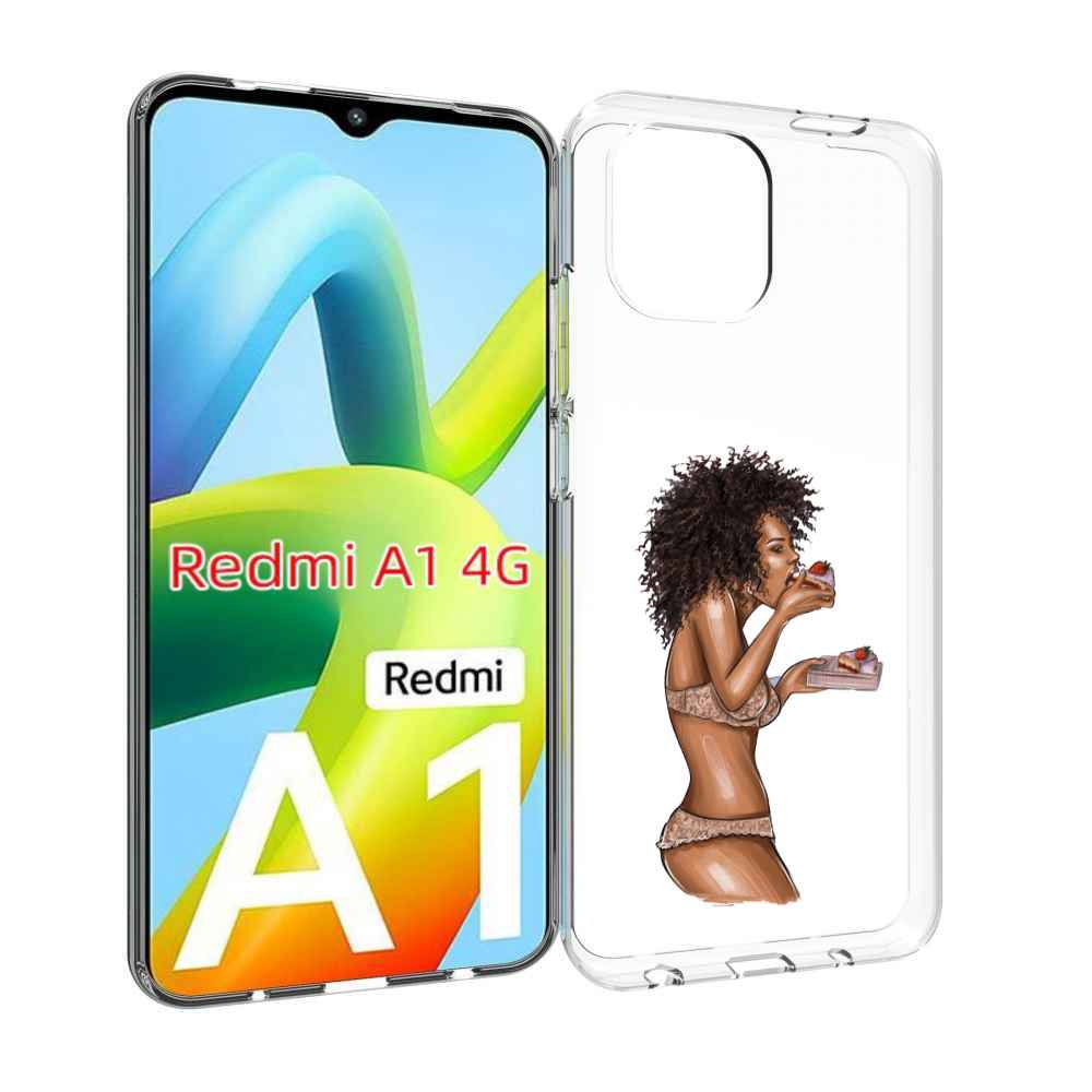 

Чехол MyPads Девушка-с-пирожными женский для Xiaomi Redmi A1, Прозрачный, Tocco