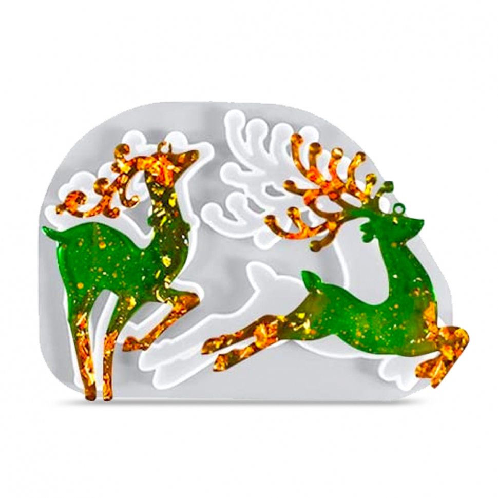 

Силиконовый молд EPOXYMASTER Олени 3, 18х13см, Белый, 18х13см