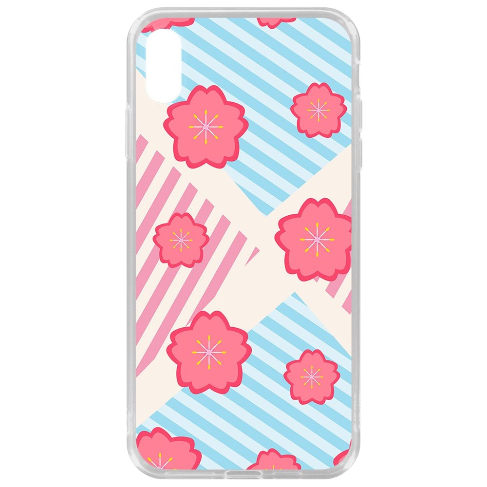 

Чехол-накладка Krutoff Clear Case Цветочный паттерн 10 для iPhone XS Max