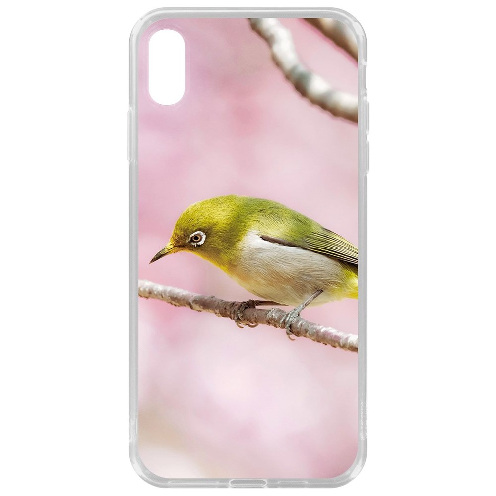 

Чехол-накладка Krutoff Clear Case Японская белоглазка для iPhone XS Max, Прозрачный