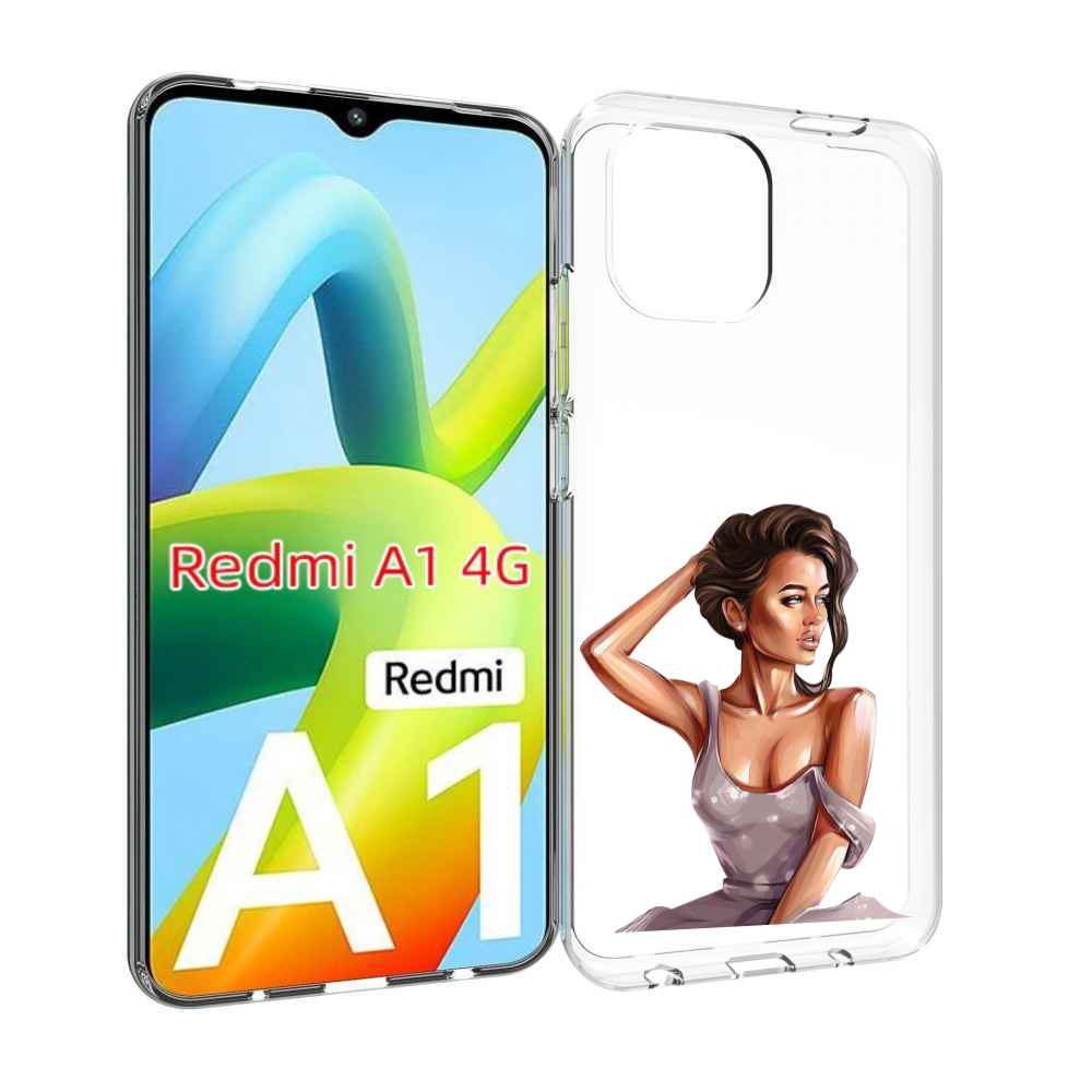 

Чехол MyPads Девушка-с-прической женский для Xiaomi Redmi A1, Прозрачный, Tocco