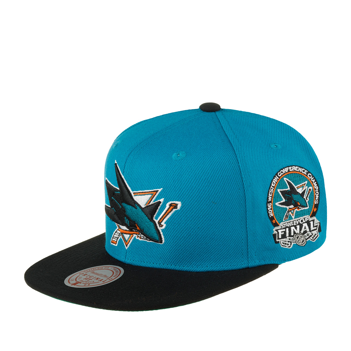 

Бейсболка унисекс Mitchell & Ness 6HSSLR22462-SJST San Jose бирюзовая/черная, Голубой, 6HSSLR22462-SJST San Jose Sharks NHL