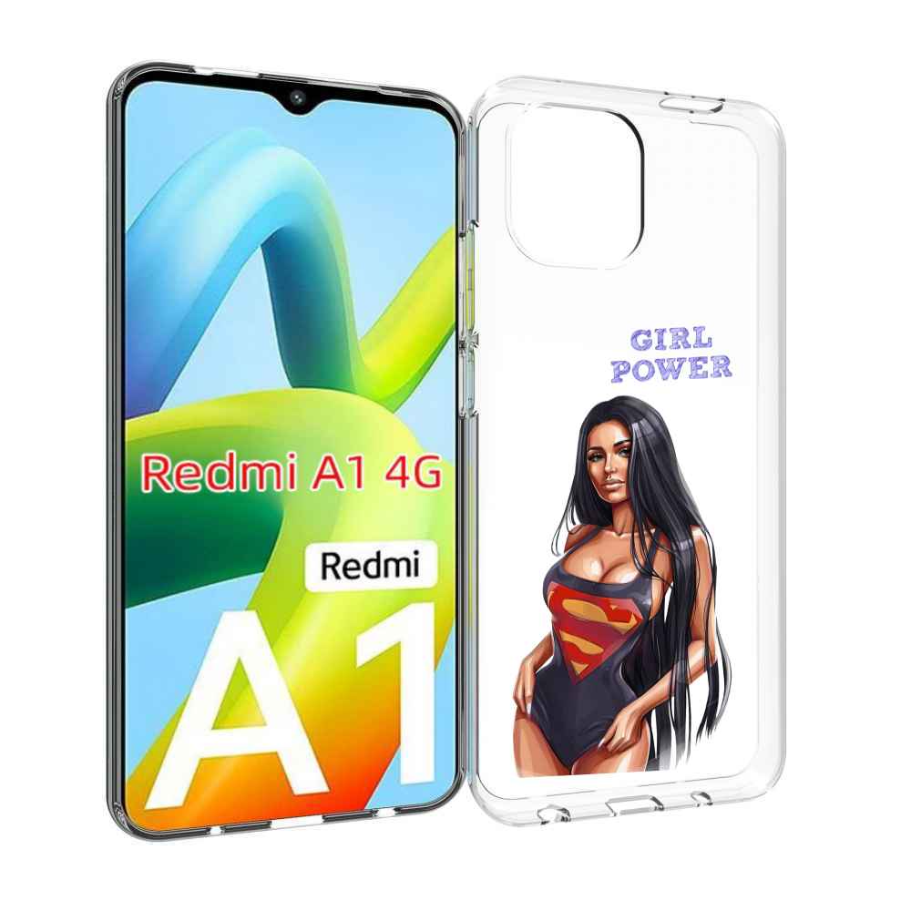 

Чехол MyPads Девушка-супермен женский для Xiaomi Redmi A1, Прозрачный, Tocco