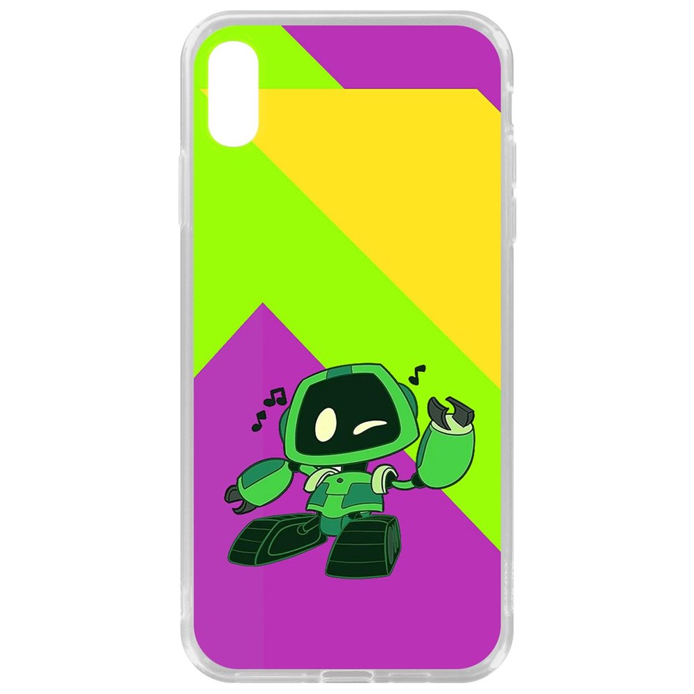 

Чехол-накладка Krutoff Clear Case Хаги Ваги - Буги-бот для iPhone XS Max, Прозрачный