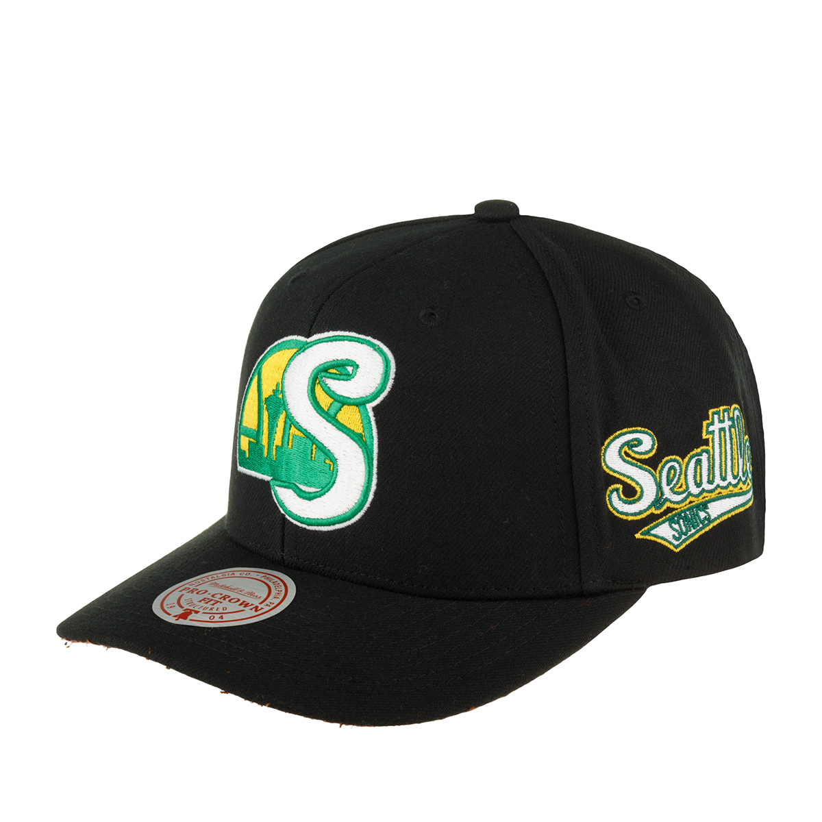 Бейсболка унисекс Mitchell & Ness HHSS6278-SSUYYP Seattle Supersonics NBA черная, one size