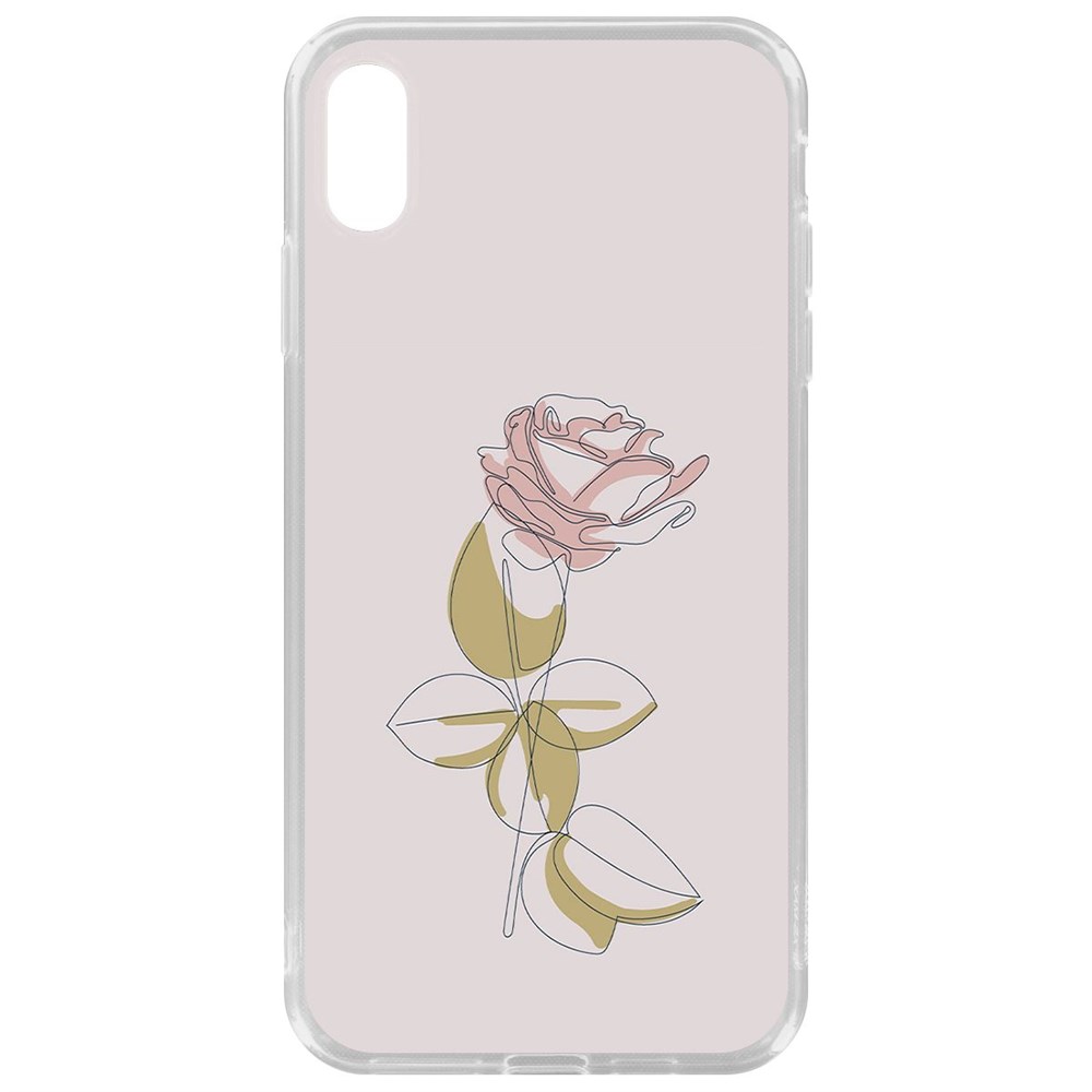 

Чехол-накладка Krutoff Clear Case Роза для iPhone XS Max