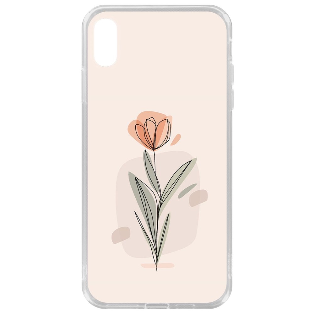 

Чехол-накладка Krutoff Clear Case Тюльпан для iPhone XS Max, Прозрачный