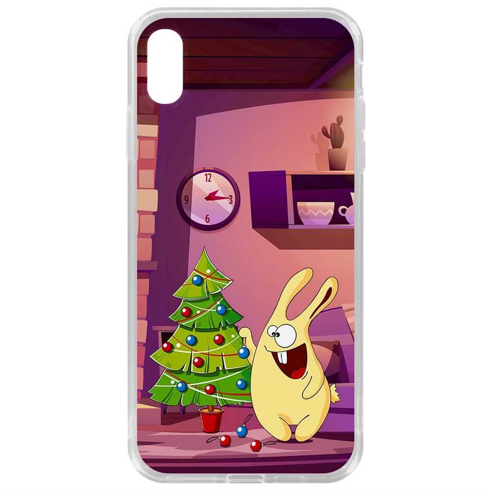 

Чехол-накладка Krutoff Clear Case Кролик для iPhone XS Max, Прозрачный